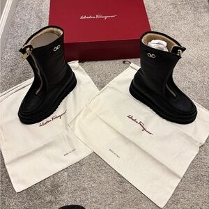 Never worn Salvatore Ferragamo boots.